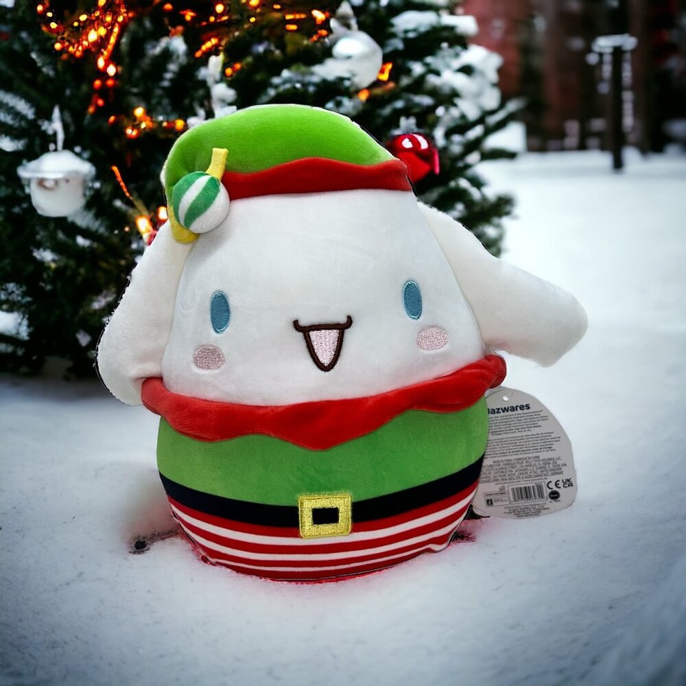 Squishmallows 10" Sanrio Cinnamroll Hello Kitty Christmas Holiday Elf Plush NWT